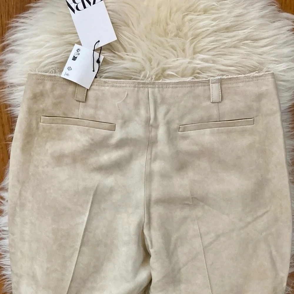 Zara Ltd Ed Special Wash Low-Rise Full-Length 100% Viscose Flare Trousers